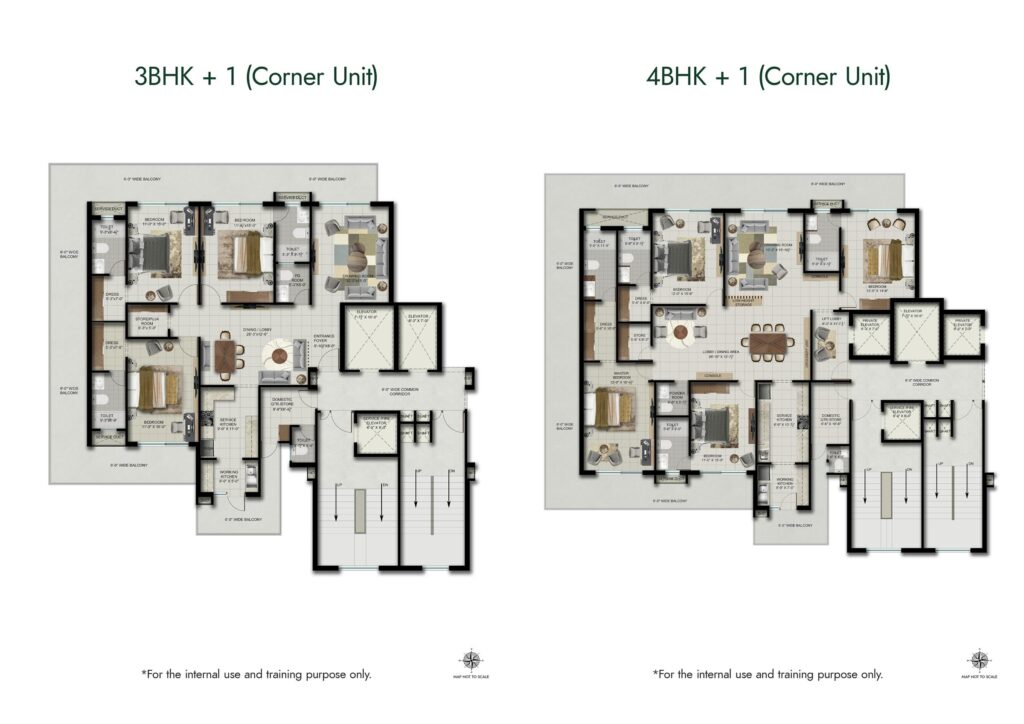 Joy Grand 3BHK+1 And 4BHK+1 Corner Units